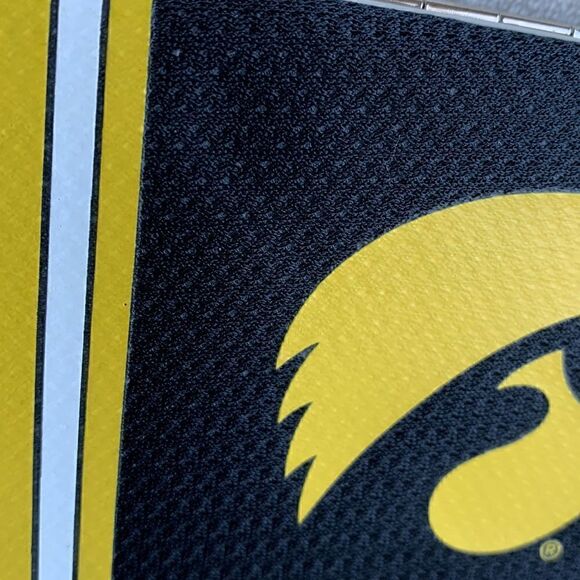 NWOT University of Iowa Hawkeyes NCAA Black Jersey Hard Case‎ Wristlet Wallet - Picture 2 of 7
